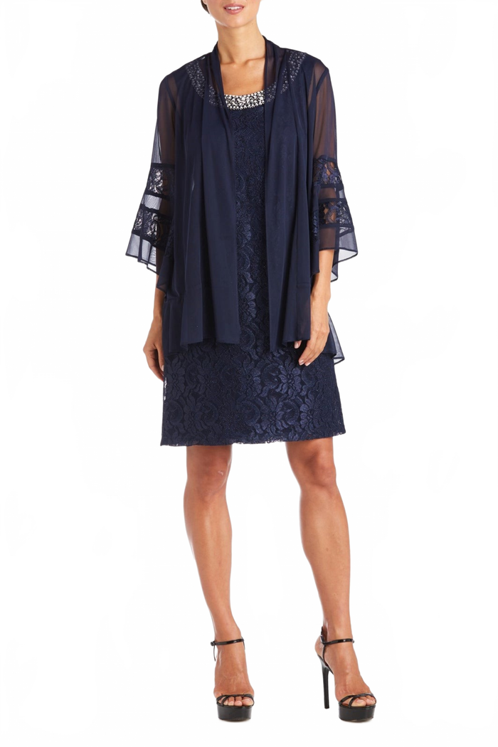 RM Richards Lace 2-Piece Evening Jacket Dress