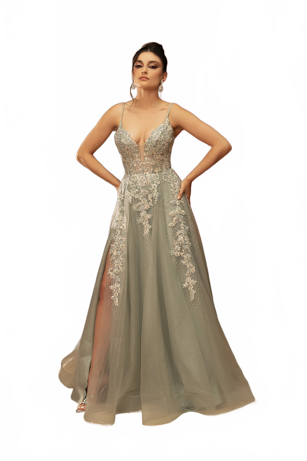 Prom Dress Sweetheart Beaded High Slit Gala Gown By Royal Queen RQ8137