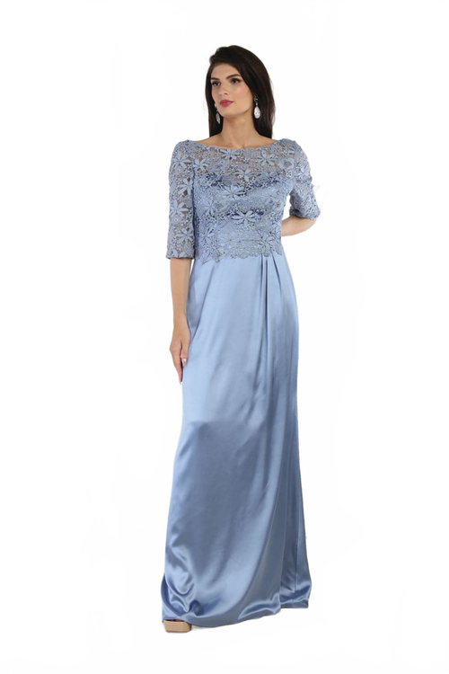 May Queen MQ1969 Embroidered Mother Of The Bride Gown