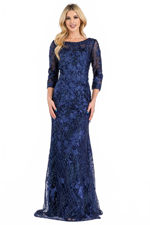 Mother Of The Bride Dress Boat Neck Sheath Gown By Amelia Couture 7045-New Collection