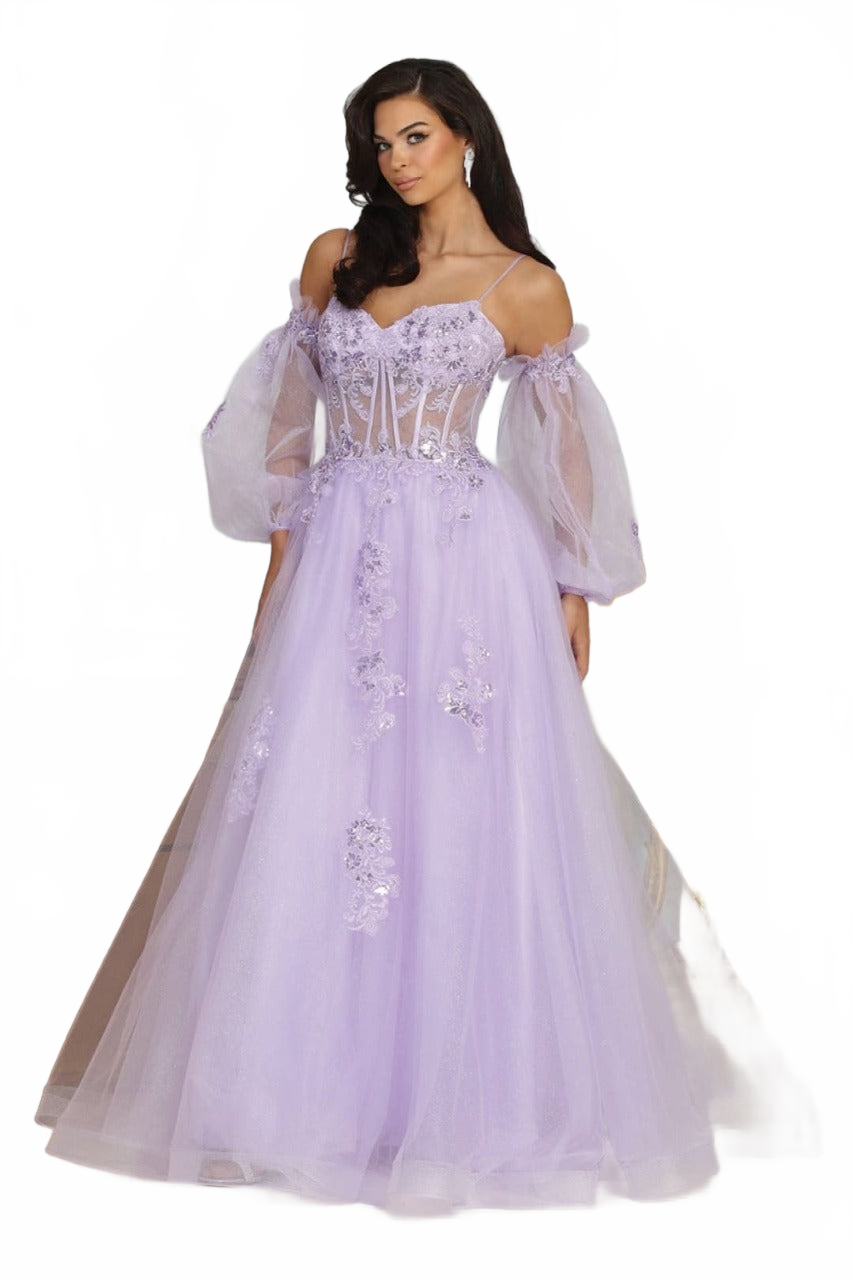 Royal Queen RQ8073 Tulle Sweetheart Sheer Bodice Prom Gown