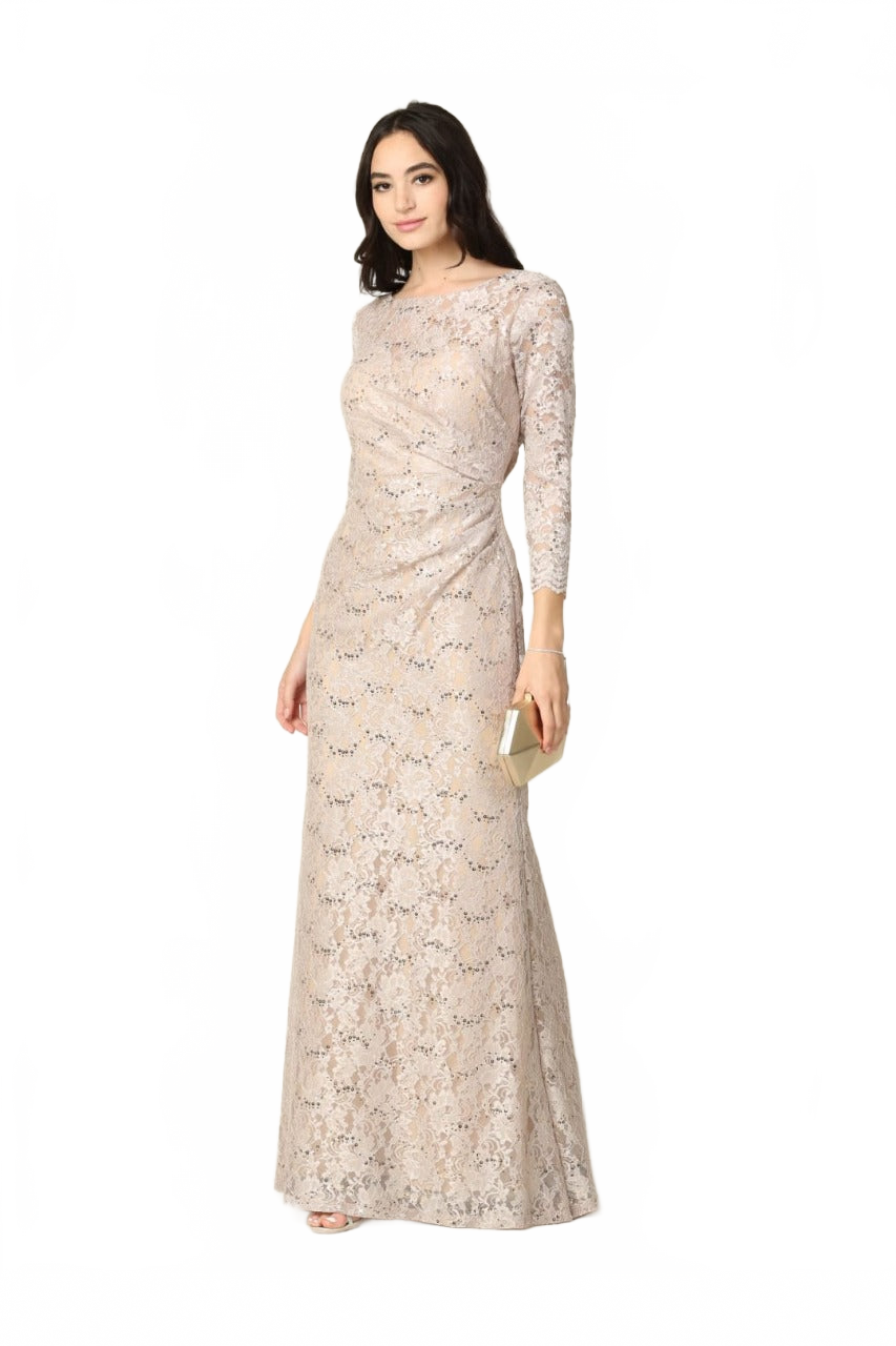 Eva USA 3397 Fully Lined Evening Mother of the Bride Long Dress
