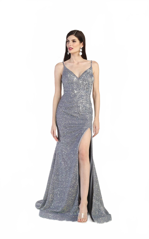 Royal Queen RQ8005 Sleeveless V Neck Embellished Formal Prom Gown