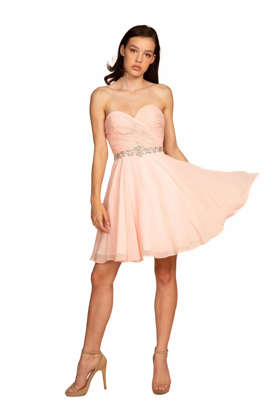 Ruched Strapless Short Dress by Elizabeth KGS1637