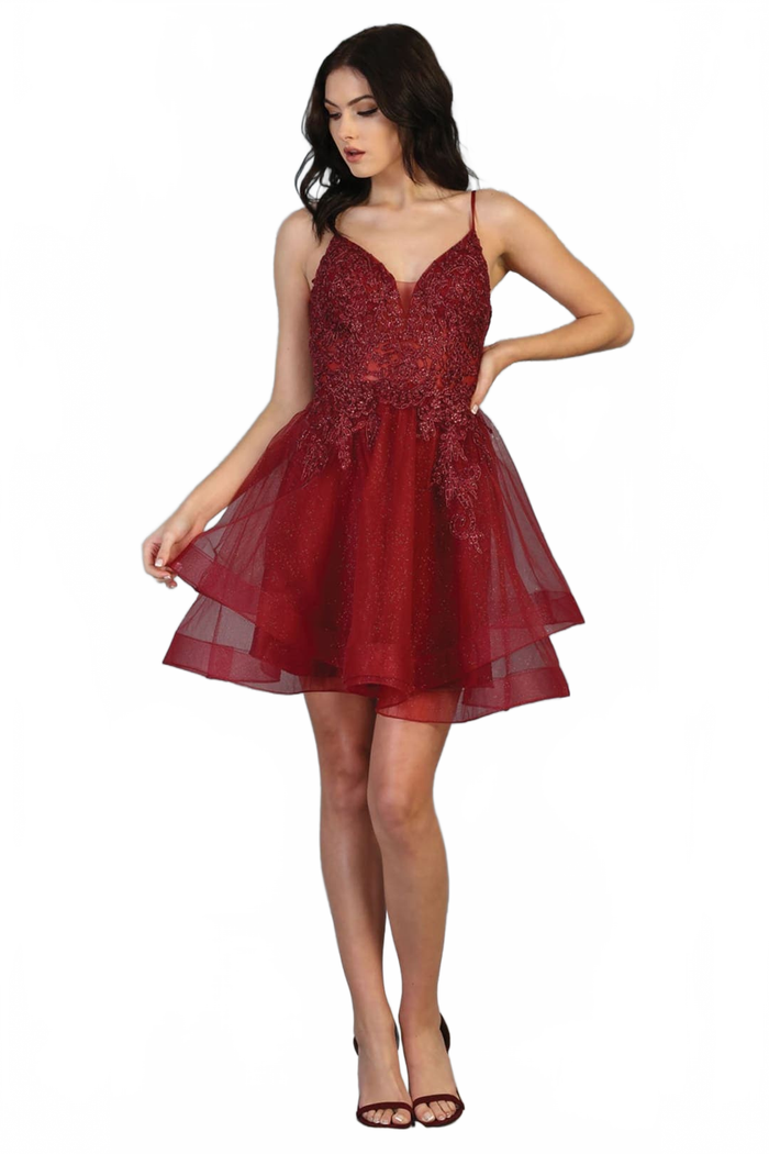 Dama Dresses for Quinceanera in Burgundy Style MQ1816 Quince Outfit