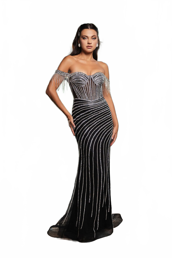Red Carpet Dress Off The Shoulder Sheath Gown By Royal Queen RQ8162
