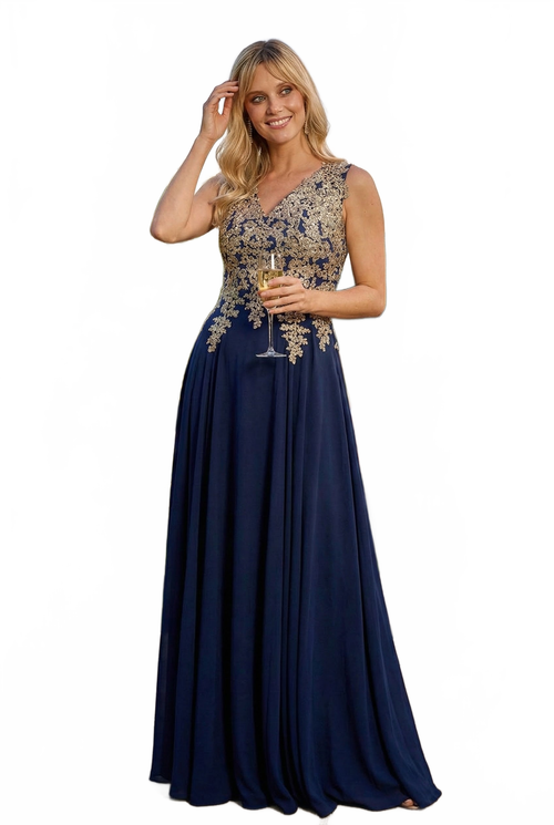 Eva USA 5233 Long Mother of the Bride Chiffon Formal Dress