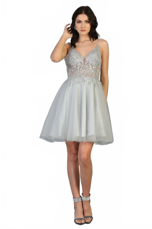 grey quinceanera dama dresses for in Silver Style MQ1813 Quince Outfit edit:SUMMER