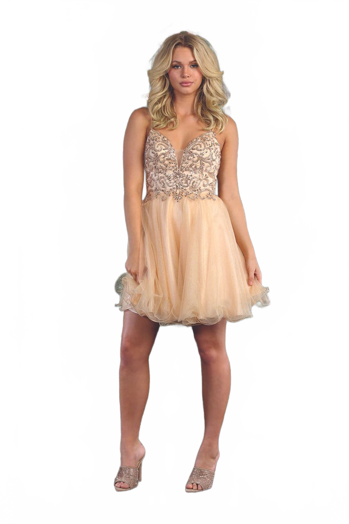 Dama Dresses for Quinceanera in Champagne Style MQ1888 Quince Outfit