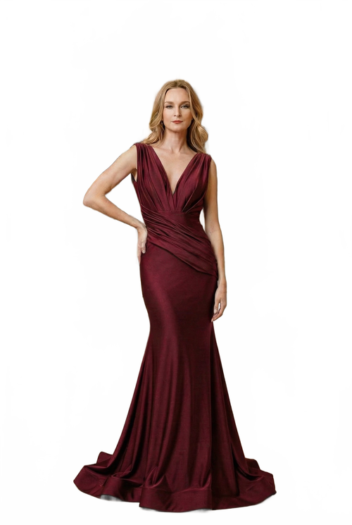 Amelia Couture 370 Sleeveless Bodycon Stretchy Bridesmaids Dress