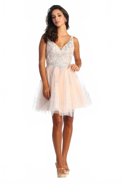 Dama Dresses for Quinceanera in Blush/silver Style MQ1817 Quince Outfit