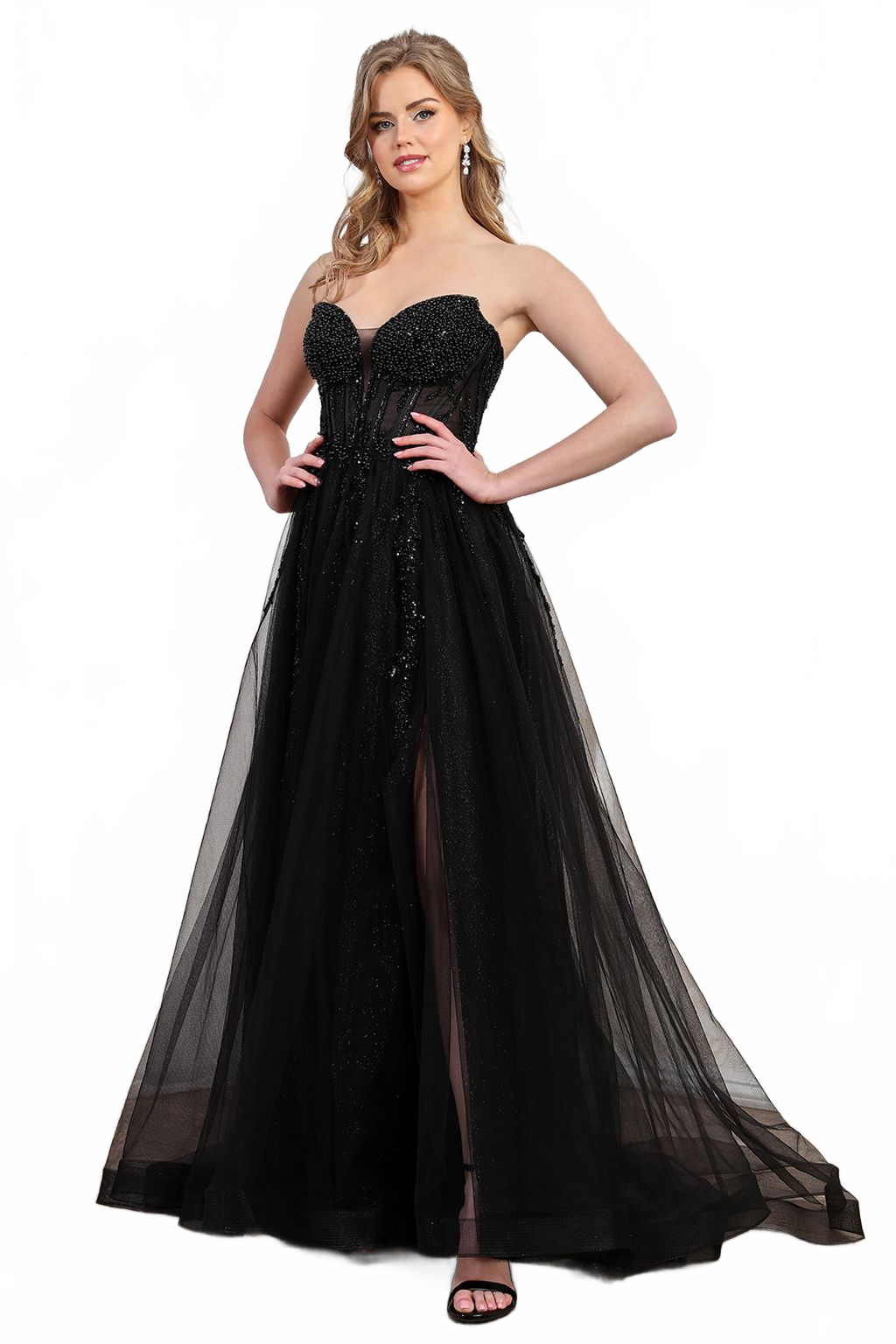 Adora Design 3262 Beaded Corset Strapless Ball Gown Prom Dress