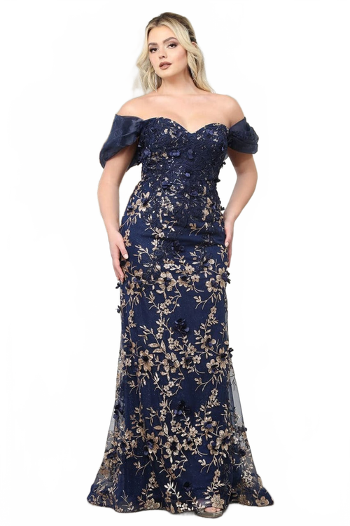 Navy Quinceanera Mom Dresses Mother of the Quince Gowns