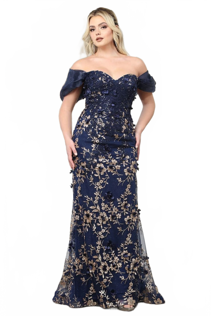 Navy Quinceanera Mom Dresses Mother of the Quince Gowns