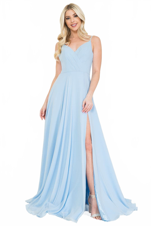 Amelia Couture 477 Simple Adjustable Straps Prom Evening Gown
