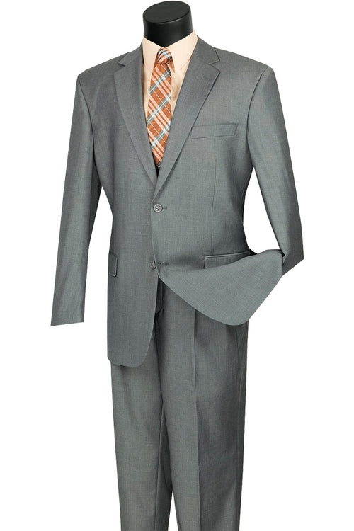 Mens 2 Button Classic Fit Pleated Pant Suit in Ivory by Vinci