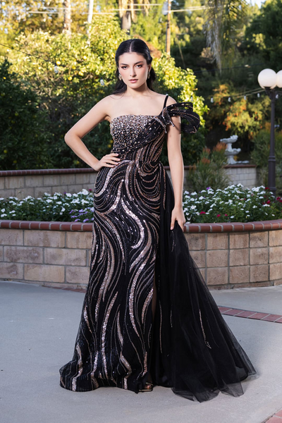 Pageant Dress Asymmetrical Beaded Long Prom Gown By Royal Queen RQ8192