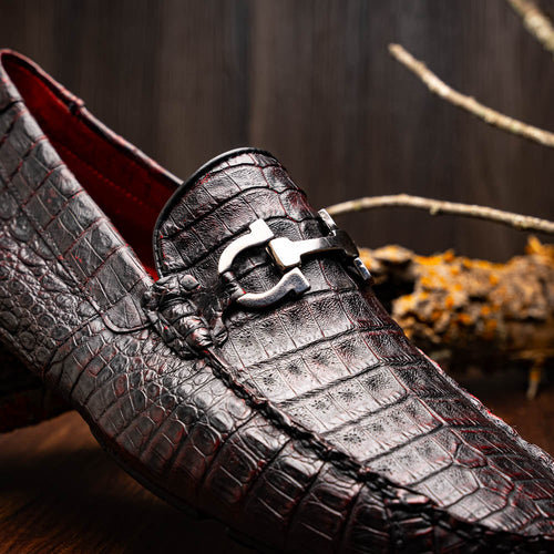 Marco Di Milano Parma Black Cherry Leather Oxfords