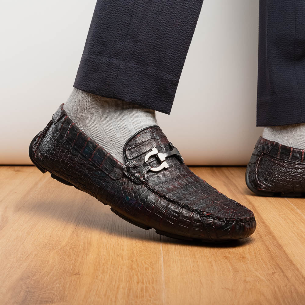 Marco Di Milano Parma Black Cherry Leather Oxfords