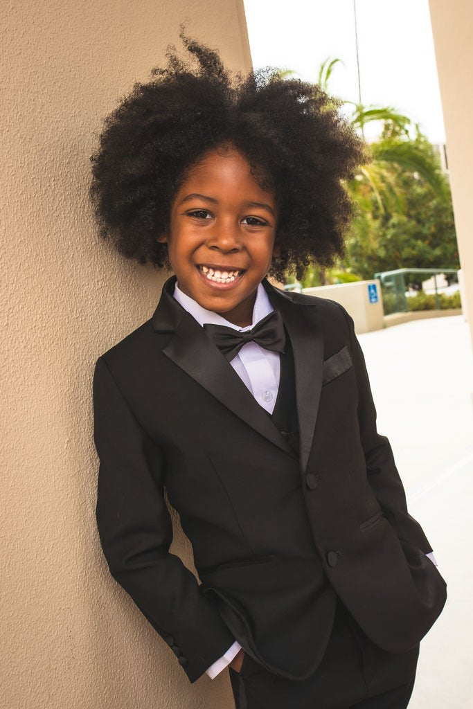 007 Kids Black Tuxedo 5-Piece Set by Peanut Butter Collection