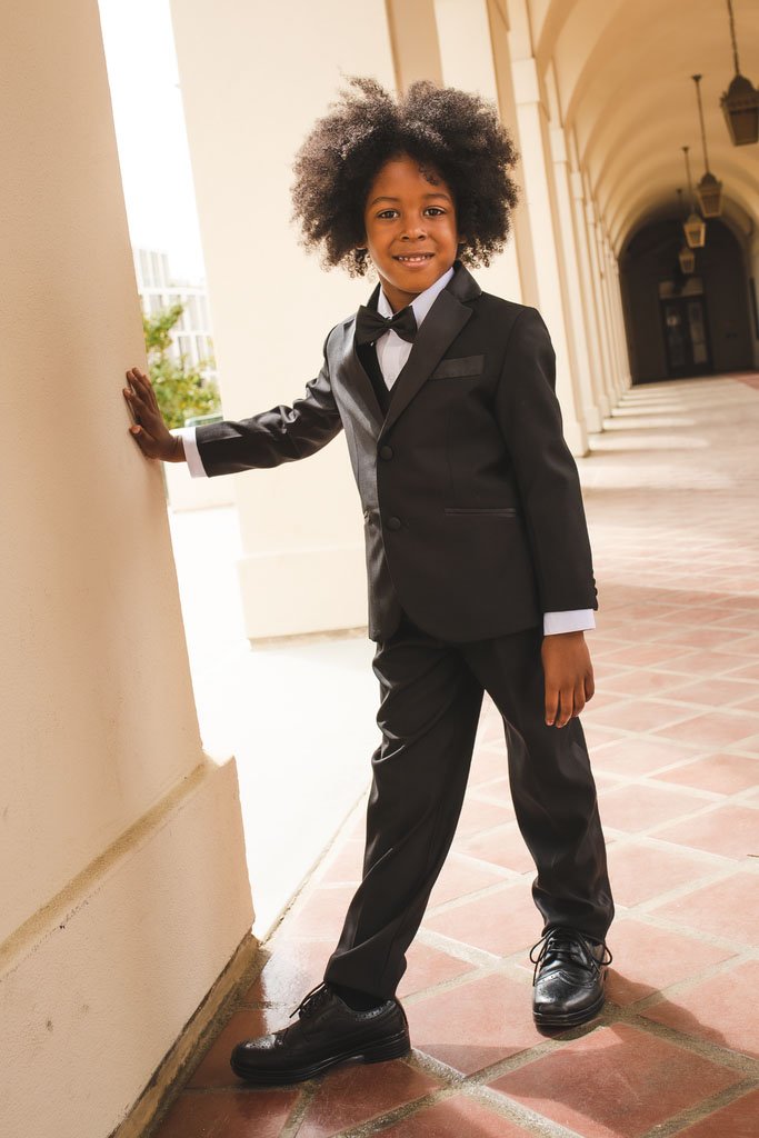 007 Kids Black Tuxedo 5-Piece Set by Peanut Butter Collection