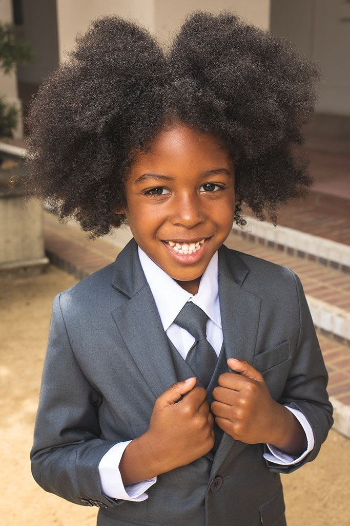 007 Kids Charcoal Suit 5-Piece Set by Peanut Butter Collection