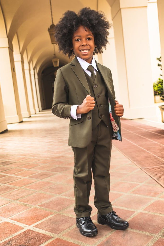 007 Kids Green Suit 5-Piece Set by Peanut Butter Collection