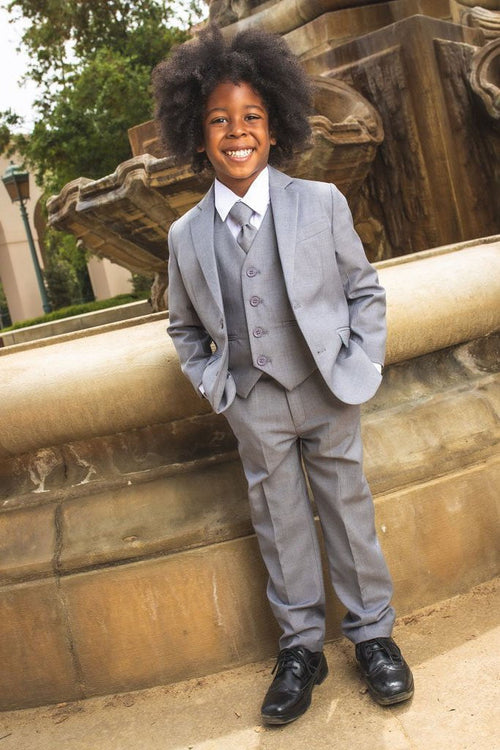 007 Kids Heather Grey Suit 5-Piece Set by Peanut Butter Collection