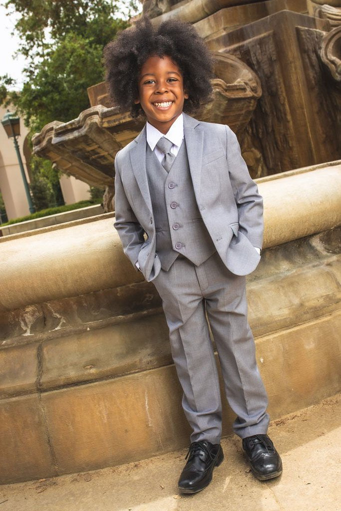 007 Kids Heather Grey Suit 5-Piece Set by Peanut Butter Collection