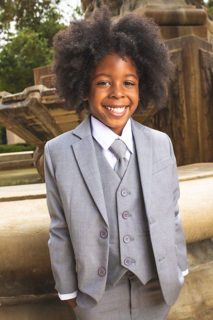 007 Kids Heather Grey Suit 5-Piece Set by Peanut Butter Collection