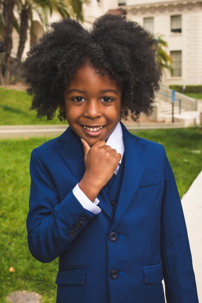 007 Kids Indigo Suit 5-Piece Set by Peanut Butter Collection
