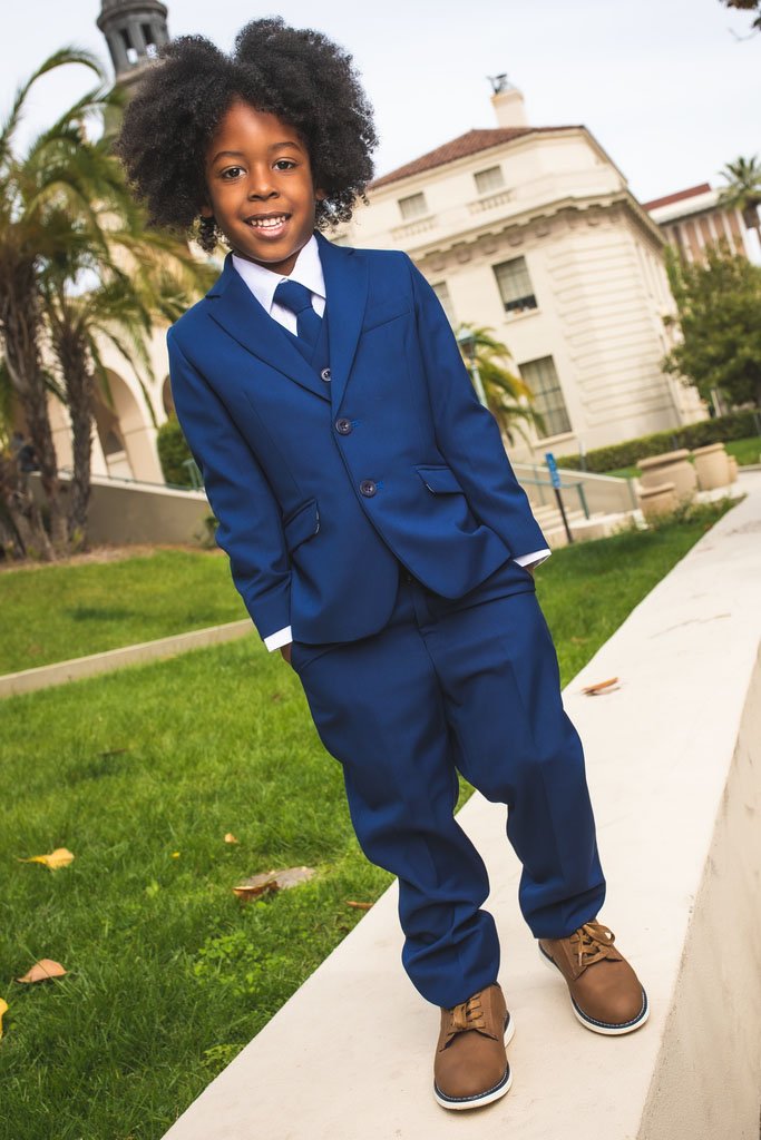 007 Kids Indigo Suit 5-Piece Set by Peanut Butter Collection
