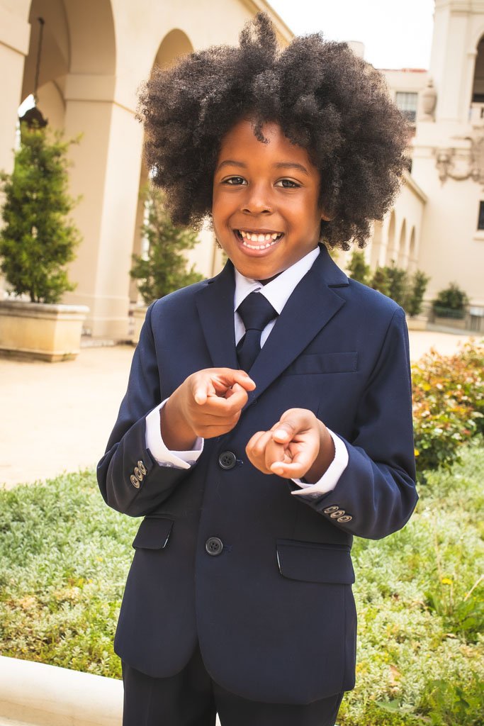 007 Kids Navy Suit 5-Piece Set by Peanut Butter Collection