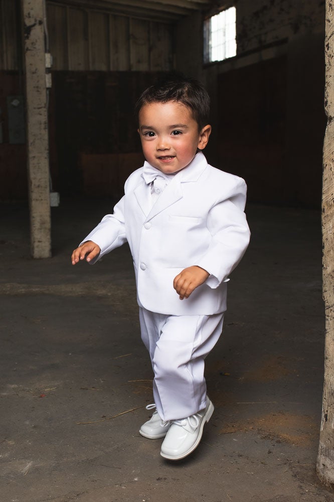 Bond Kids White Tuxedo 5-Piece Set by Peanut Butter Collection