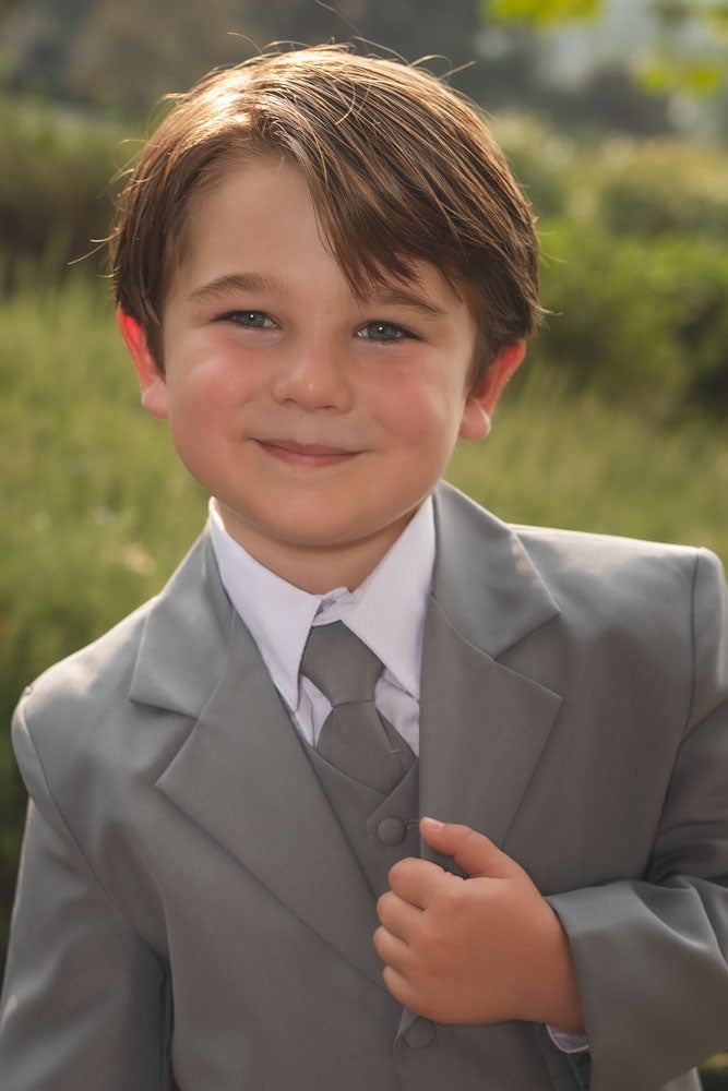 Joey Kids Heather Grey Suit 5-Piece Set by Peanut Butter Collection