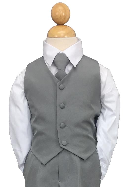 Joey Kids Heather Grey Suit 5-Piece Set by Peanut Butter Collection