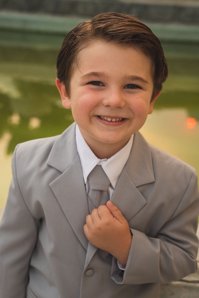Joey Kids Light Grey Suit 5-Piece Set by Peanut Butter Collection