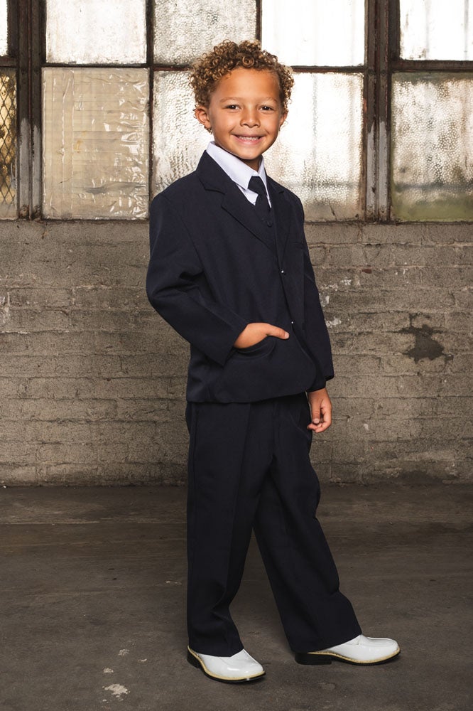 Joey Kids Navy Suit 5-Piece Set by Peanut Butter Collection