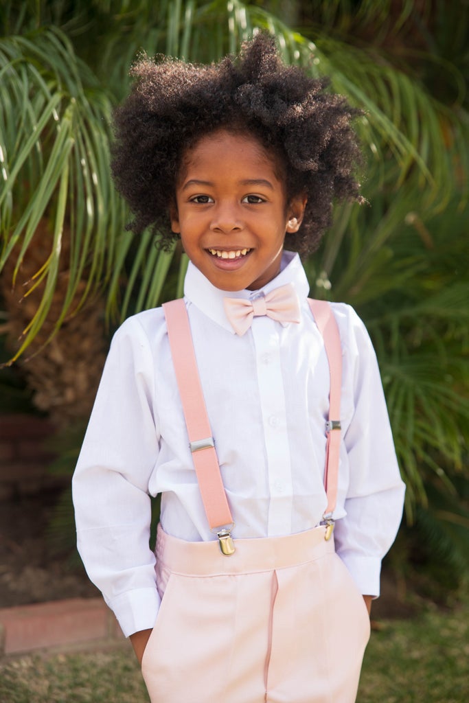 Metallic Blush Kids 4-Piece Barn Wedding Set by Peanut Butter Collection
