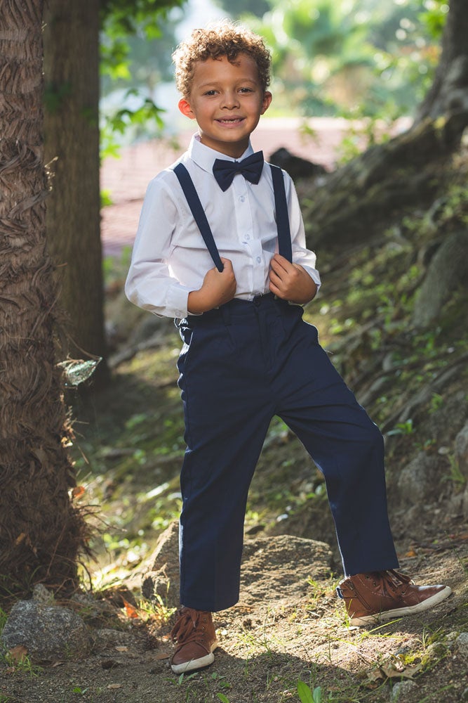 Safari Kids Linen Indigo 4-Piece Barn Wedding Set by Peanut Butter Collection