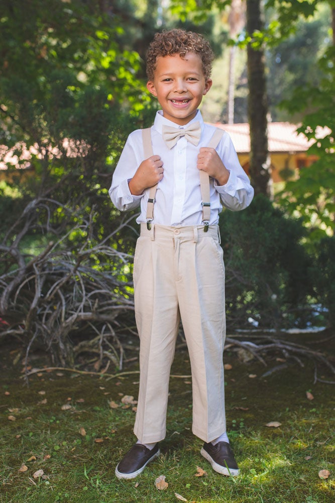 Safari Kids Linen Sand 4-Piece Barn Wedding Set by Peanut Butter Collection