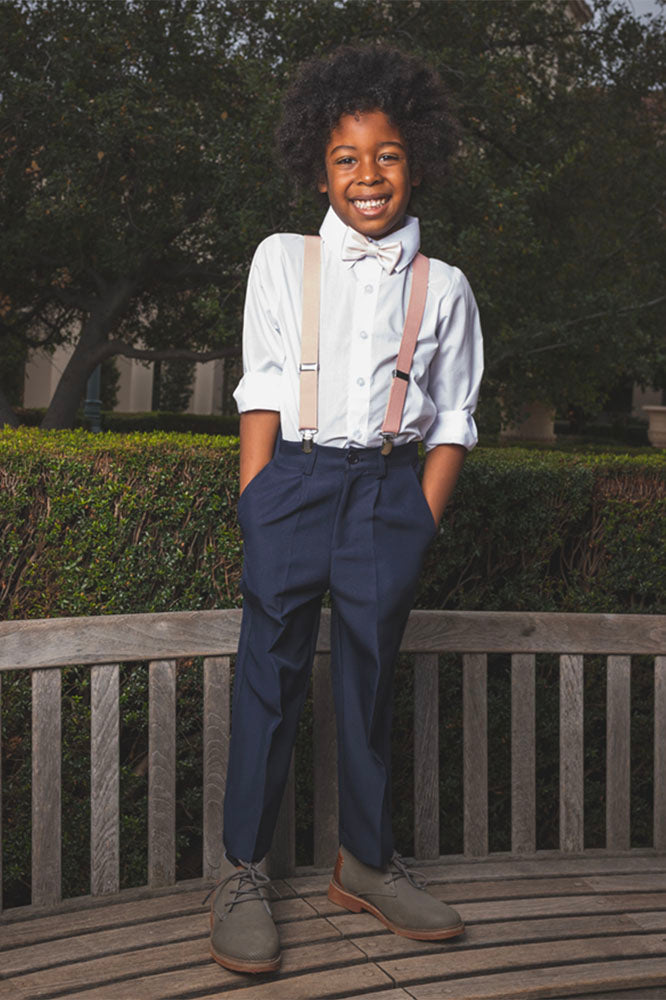 Two Tone Kids Navy & Blush 4-Piece Barn Wedding Set by Peanut Butter Collection