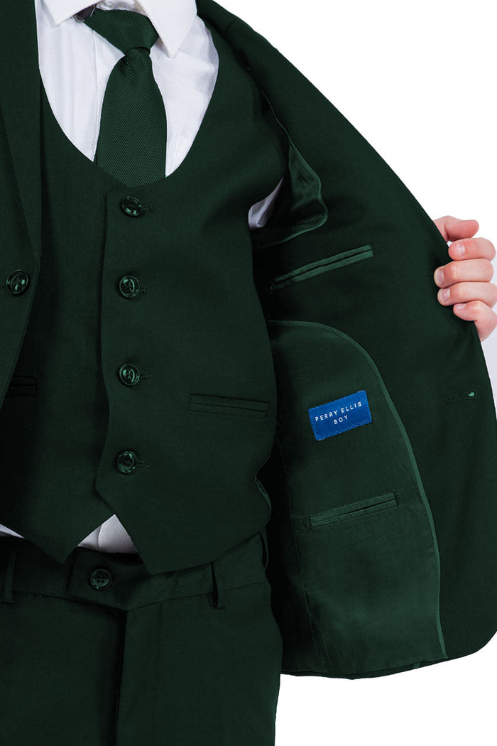 Noah Perry Ellis Kids Green Suit (5-Piece Set)