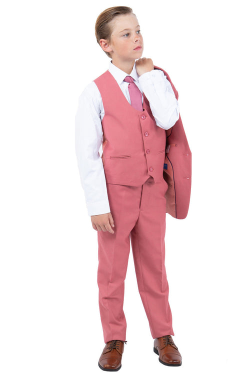 Noah Perry Ellis Kids Coral Mauve Suit (5-Piece Set)