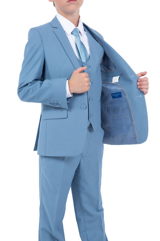 Noah Perry Ellis Kids Dusty Blue Suit (5-Piece Set)
