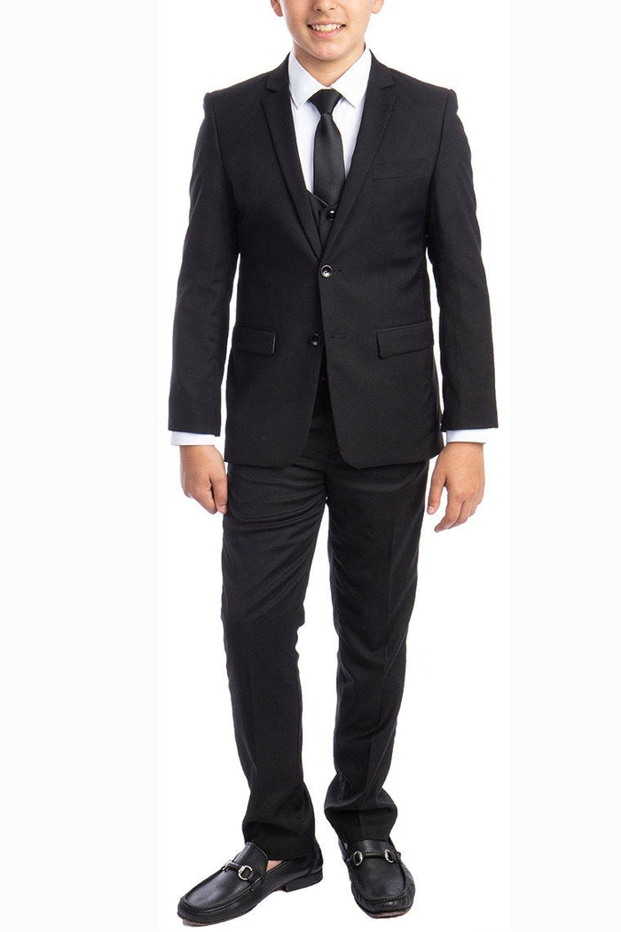 Noah Perry Ellis Kids Black 5-Piece Suit