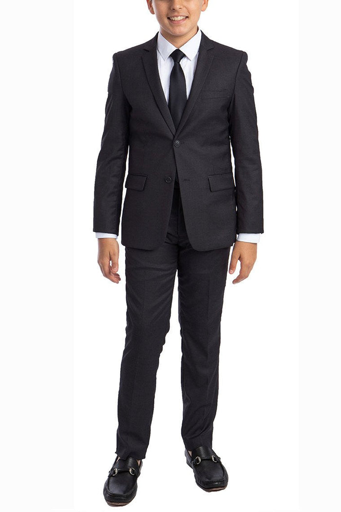 Noah Perry Ellis Kids Charcoal 5-Piece Suit
