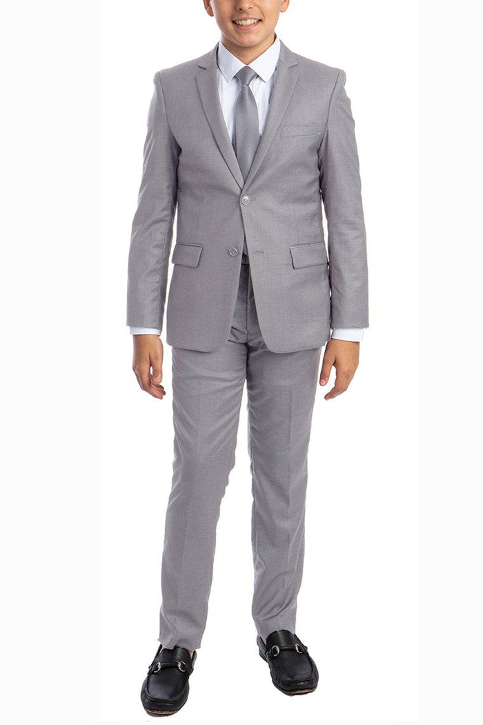 Noah Perry Ellis Kids Light Grey 5-Piece Suit