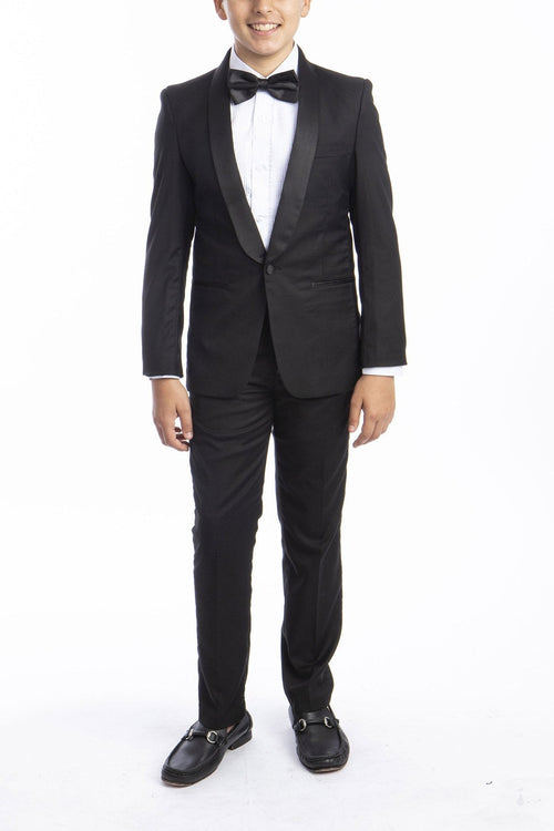 Trent Perry Ellis Kids Black 5-Piece Tuxedo