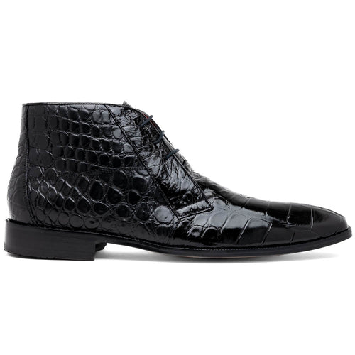 Marco Di Milano Pietro Alligator Black Chukka Boots